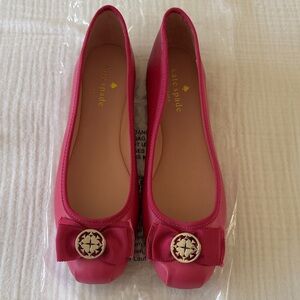 Kate Spade Fuchsia Flats with Bow Accent NWOT